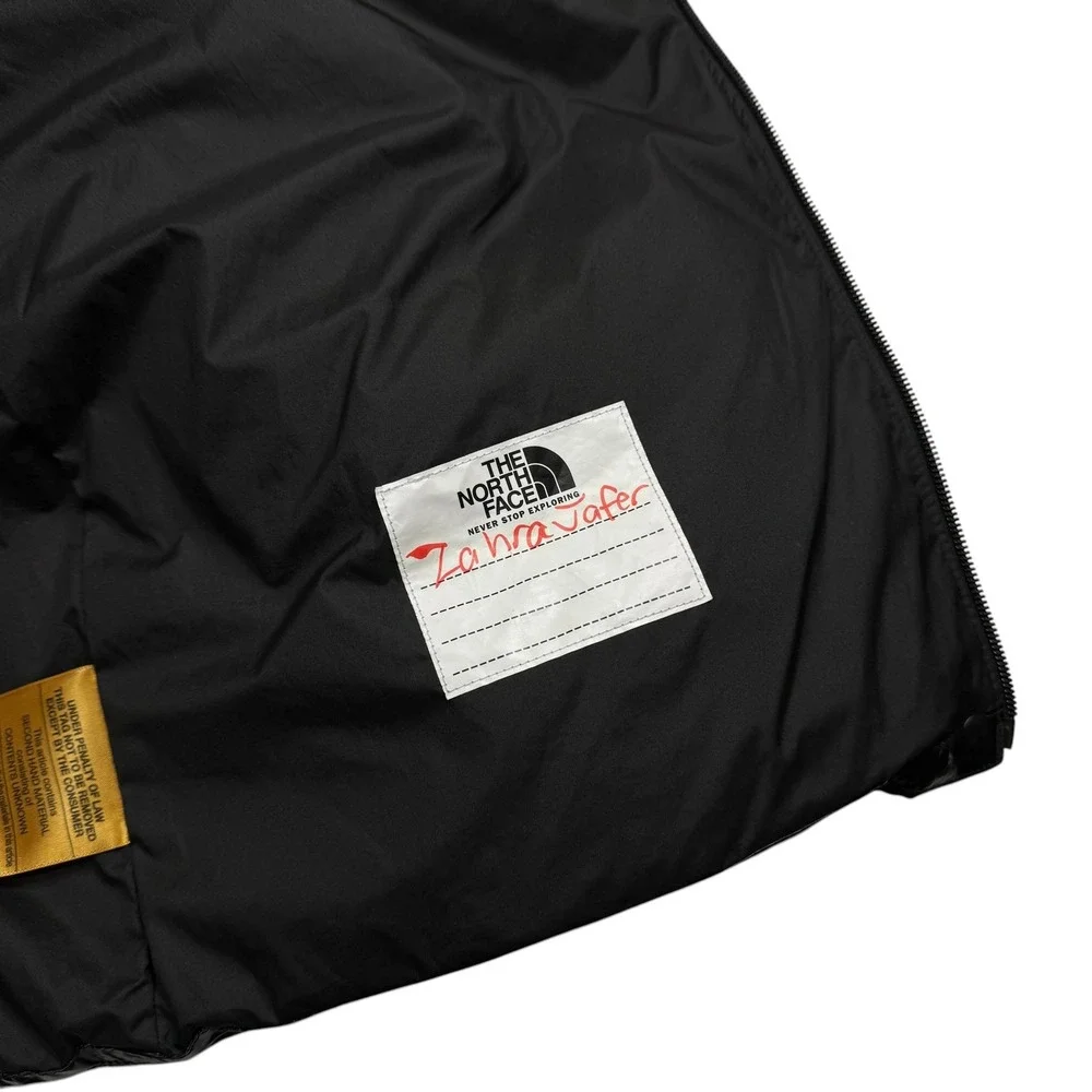 The North Face 600 Down Jacket Girls XXL 18/20 Shiny Black Fur Hood Puffer Youth